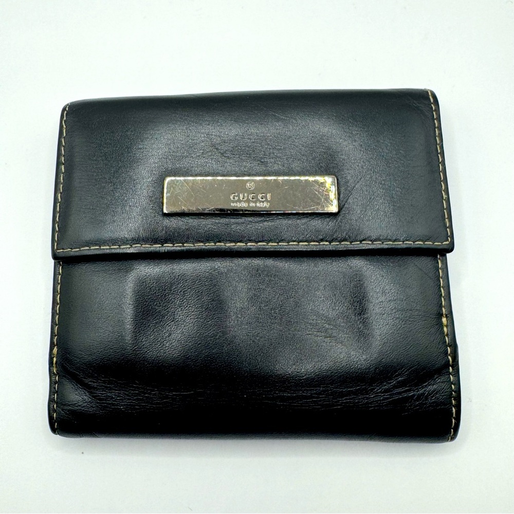 Gucci Black Leather Bi-Fold Wallet